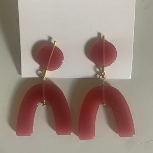 Pink Madewell Shapes Statement Earrings